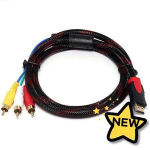 100% 호환 HDTV용 AV 컴포넌트 컨버터 어댑터 케이블 미국 5 피트 HDMI to 3-RCA 비디오
