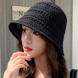 여성용 메쉬 라탄 벙거지 모자 3컬러 여름용 버킷햇