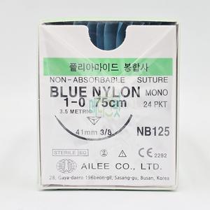 아이리 봉합사 블루나일론 1-0 NB125 / AILEE Blue Nylon