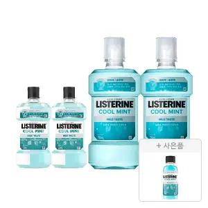 리스테린액 쿨민트 마일드 750ml , 2개 +  250ml , 2개 + 증정( 100ml,1개 )