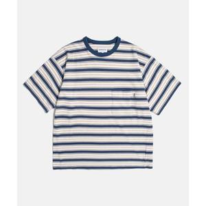 에스피오나지 ESPIONAGE 셀럽픽 Multi Border Pocket Tee Blue 20250512-11 62234