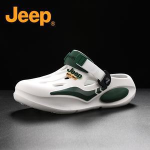 JEEP 지프 바오터우 슬리퍼 남성 여름 두꺼운 밑창 미끄럼 방지 샌들