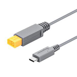 Wii U용 Wigearss 6.5Ft (2M) 타입 C 전원 충전 케이블은 35w-65w 어댑터 그레이와 함께 작동합니다(전원 미포함/Wii와 호환되지 않음)