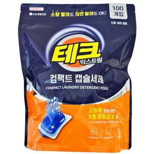 테크 익스트림 컴팩트 캡슐 세제 100개입 (800g)