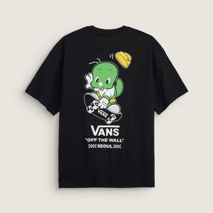 [반스](광주신세계)VANS 반스 서울 시티 둘리 반소매 티셔츠 블랙 / VN000ZXNBLK