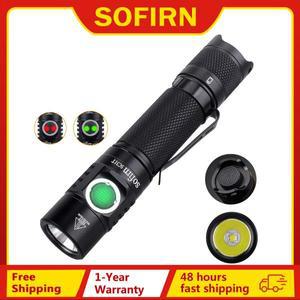 Sofirn SC31T 2000LM 전술 손전등 USB C 충전식 LED 토치 18650 손전등 테일 스위치 포함