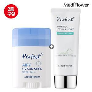[메디플라워]퍼펙트 에어리 유브이 선스틱 23g+워터풀 선에센스 50ml