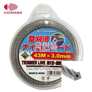 카타야마 일산 예초기 나일론줄 사각이중꼬임 KN-DT-43 예초기 줄날뭉치 43MX3.0mm 나일론커터