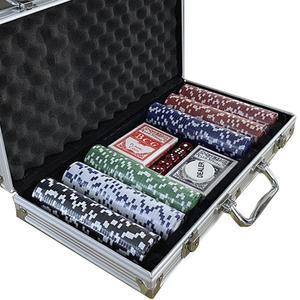 [기타]카지노칩 세트 국제규격 컬러칩 세븐 카드 포커칩 게임칩 300pcs