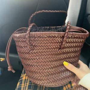 가죽위빙백 PU 바스켓 드래곤 이너 백 핸드메이드 자라디자인 가방