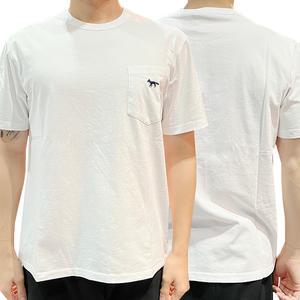 [더팩토리] 22FW 메종키츠네 네이비 폭스 패치 포켓 반팔티 (HM00136KJ0008 P100)