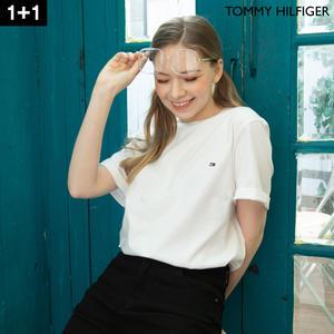 [타미힐피거] 타미힐피거 스몰로고 반팔 티셔츠 1+1 (남여공용)