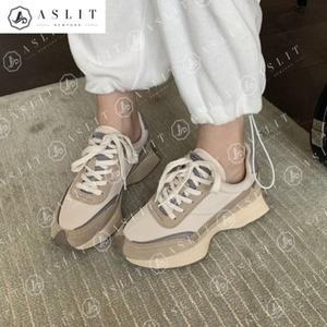 [신세계몰][애슬릿] 소 가죽 어글리 굽높은 여성 운동화