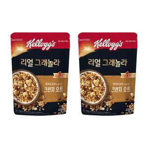 [소비기한 임박] 켈로그 리얼 그래놀라 크런치 오트, 400g, 2개