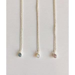 [폭스타일] (silver925) dew stone necklace