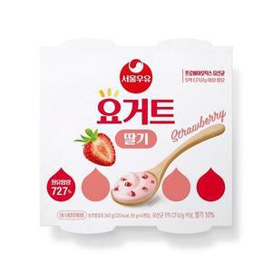 매일유업 요플레 서울우유 요거트딸기 85g x 24개