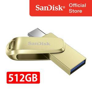 [샌디스크]USB메모리 C타입 듀얼 유에스비 512GB 512기가 대용량 USB3.2Gen1 OTG 외장메모리 골드 SDDDC4