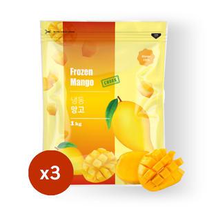 [맥그로우앤마리] 수입 과일 냉동 열대 망고 다이스 (베트남) 1kg x 3