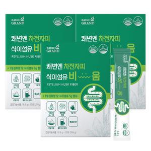 네이처그랜드 쾌변엔 차전자피 식이섬유 비움 30포 3개 복숭아맛 분말 스틱