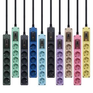 국산 대용량 5구 3m 오브제 고용량 4000W 멀티탭 대형가전 컬러 콘센트