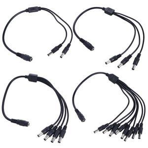 DC 12V 1 암컷 2 3 4 8 수컷 웨이 Y 스플리터 케이블 암컷 수컷 연장 전원 코드 CCTV 카메라 가전 LED용 5.
