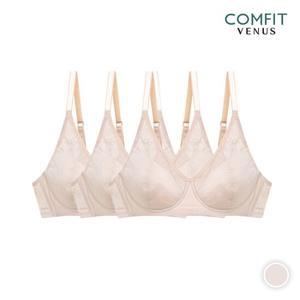 [컴핏비너스] 입체패드 설계 노와이어 인견 브라 3매입(SSET663)