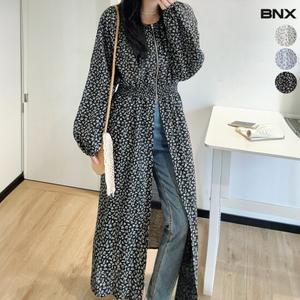 [BNX] 여성 플라워 패턴 원피스 바람막이