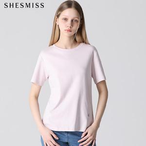 [쉬즈미스(SHESMISS)] 미니멀 코튼100 반팔 티셔츠 (택가격: 98000원)