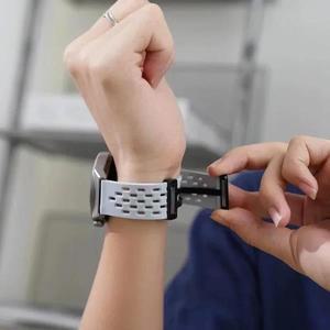 삼성 갤럭시 시계 용 22mm 마그네틱 스트랩 4 5 6 7 Amazfit Bip 3 Huawei 2e 클래식 액티브 실리콘 밴드