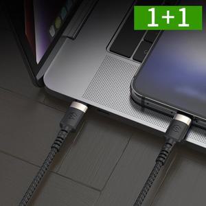 [OMT]1+1 메탈 CtoC 고속충전케이블 1.5M  65W PD 패브릭 C타입 핸드폰 충전기