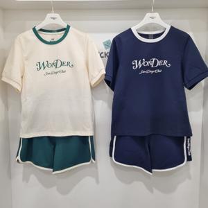 [행텐주니어]쿨링 퍼프 소매 반팔 티 돌핀 반바지 세트14520-131-420-32