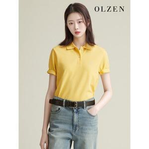 [하프클럽/]베이직 와플 면 카라 티셔츠 (ZLD2TT2101)