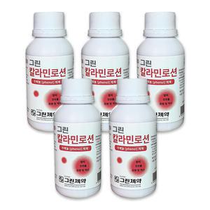 그린제약 칼라민로션 땀띠 짓무름 완화 및 개선 100ml x 5개 의약외품 햇볕에 탄데 여름휴가 피부진정
