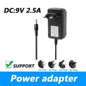 DC 9V 2.5A 전원 어댑터 변압기 포지티브 및 5.52.1mm 영국 플러그 AU