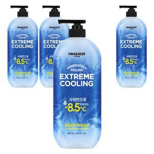 오가니스트 익스트림 BODYCARE 쿨링 바디워시 박하향 900g 4개