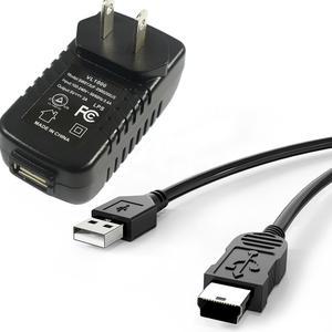 미니 케이블 미니 USB 2.0 케이블, 추가 벽 충전기 , A-남성용에서 Mini-B 코드 - 4.9피트(1.5미터) GPS, PDA, 대시캠, 카메라, MP3 플레이어, ,TI-84 캘컬터, 줌 레코더와 호환 가능
