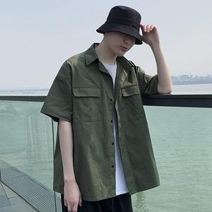 데일리 남성 INSUM74 포켓 베이직 주머니 반팔 셔츠 캐주얼 여름