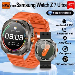 2025New 갤럭시 시계 Z7 울트라 스마트 시계 남성용 1 52 인치 AMOLED 블루투스 통화 방수 스포츠 스마트 시계에