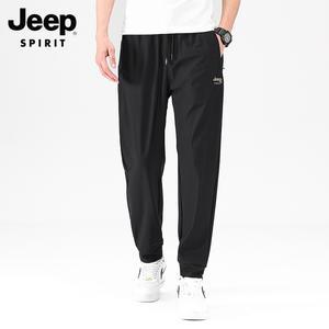 JEEP SPIRIT 여름 캐주얼 바지 야외 스포츠 하이킹 통기성 조거 냉장고바지