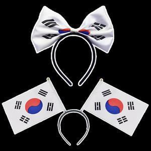 태극기 축구 야구 응원 도구 행사 단체 축제 리본 깃발 머리띠 인생네컷 파티소품 어린이집