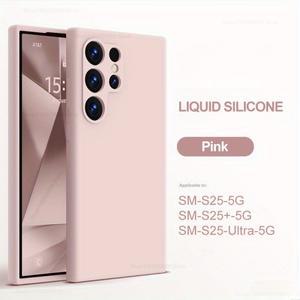 S25 울트라 액체 실리콘 케이스 갤럭시 S24 플러스 소프트 TPU 커버 S23 s25