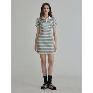 TWEE 티븐 스트라이프 골지 반팔 원피스 214908