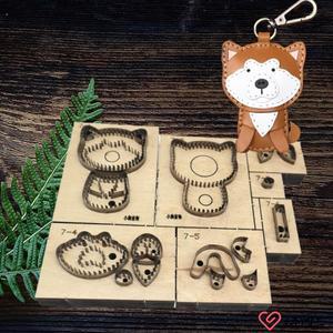 DIY 가죽 공예 개 디자인 열쇠 고리 걸이 장식 커팅 나이프 금형 금속 펀치 도구 8cn