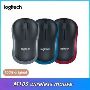 로지텍 M185 무선 마우스 2.4Ghz USB 1000DPI 수신기 무음 광학 네비게이션 (맥 OS 크롬 윈도우 10/8/7 호