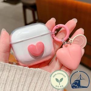 에어팟 AirPods 4 용 Transparet 꽃케이스 Apple 4ANC 세대 소프트 보호 (키 체인 포함) 2024 이어폰 커버