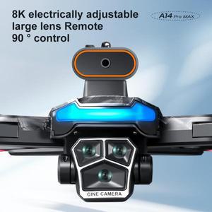 Xiaomi A14Pro max GPS 브러시리스 8K 3 카메라 광학 흐름 장애물 회피 Foldable Quadcopter RC 거리 드론