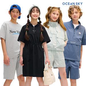 [30%]오션스카이 본사 주니어 산뜻한 썸머룩! 반팔티/반바지/바람막이 외