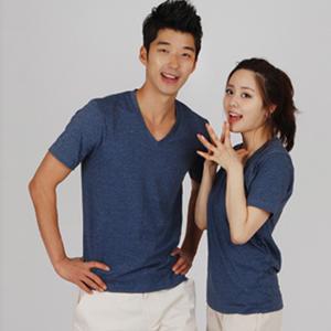 H본픽스H 순면 반팔티셔츠/브이넥/라운드/나그랑/카라/면/여름/남자/여자/커플/주니어/아동/단체티