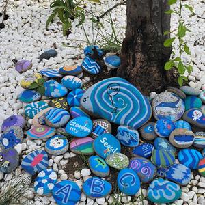 납작돌(넙적돌 FLAT PEBBLE) 1포(15kg) 그림그리기자갈 페인팅돌 돌공예