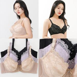 비너스 자스민 여성 빅사이즈 브라 CDEF 컵 브래지어 홑겹 레이스 브래지어 부인용 풀컵 JBR8005